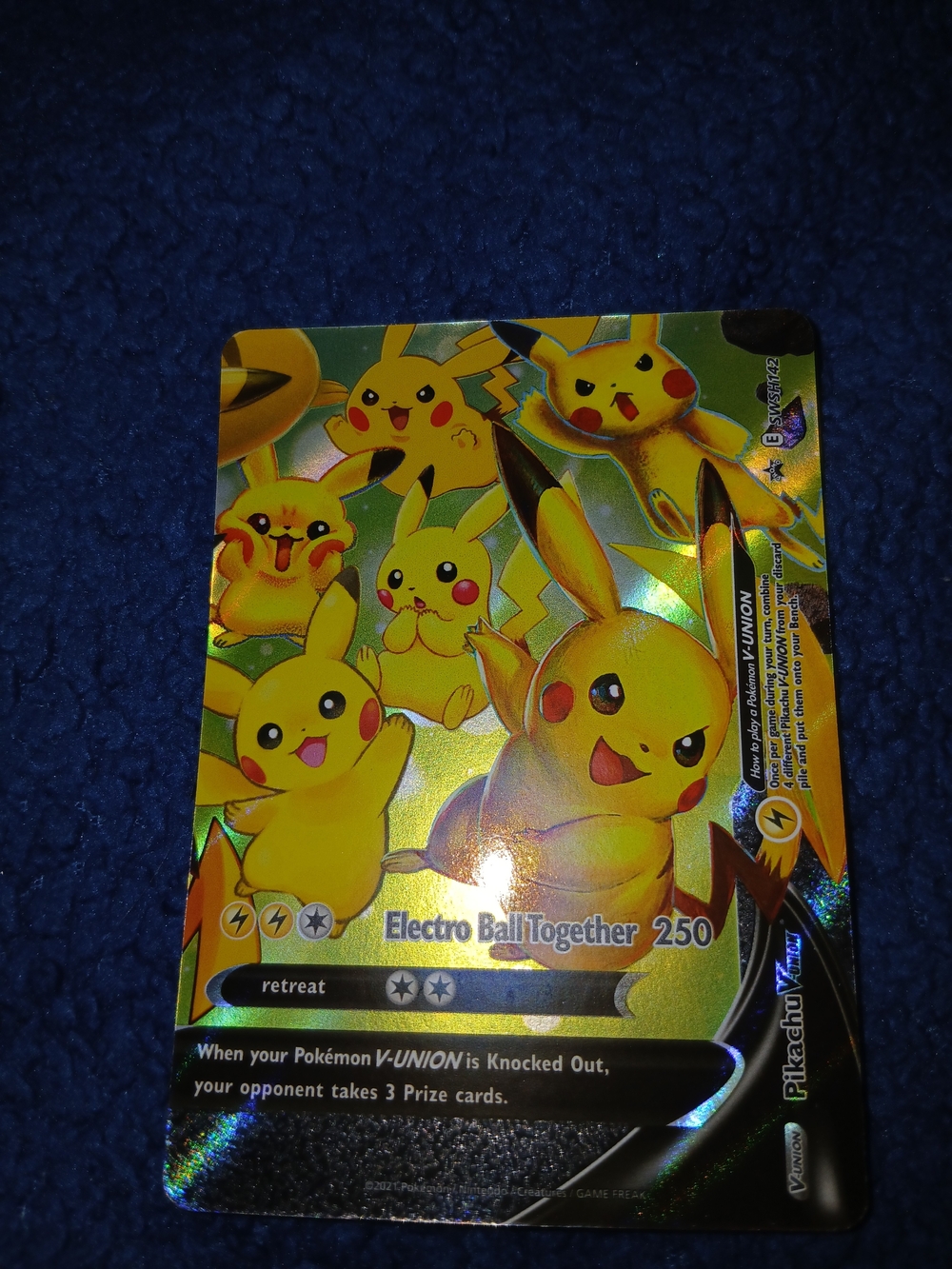 Pikachu V-UNION Holographic Trading Card - Yellow